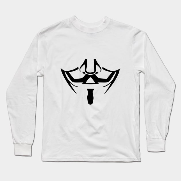 Fawkesface (face mask) Long Sleeve T-Shirt by PlatinumBastard